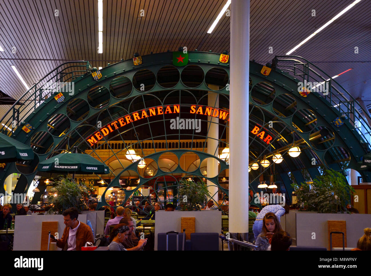 Amsterdam Airport, Netherlands September 4th, 2017 Inside Amsterdam Schiphol Airport Stock