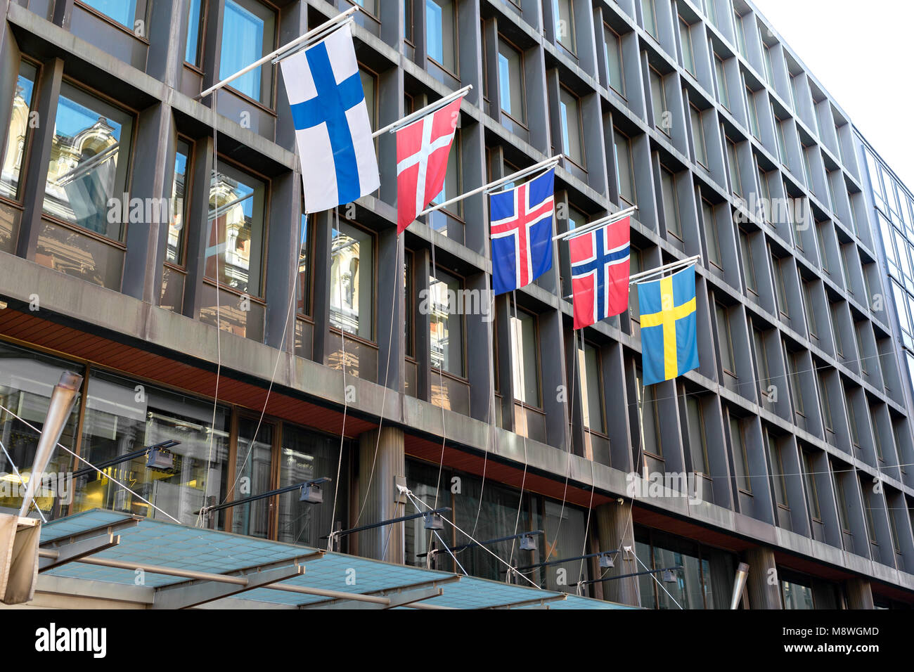 Flags of nordic countries norway denmark hi-res stock photography and ...