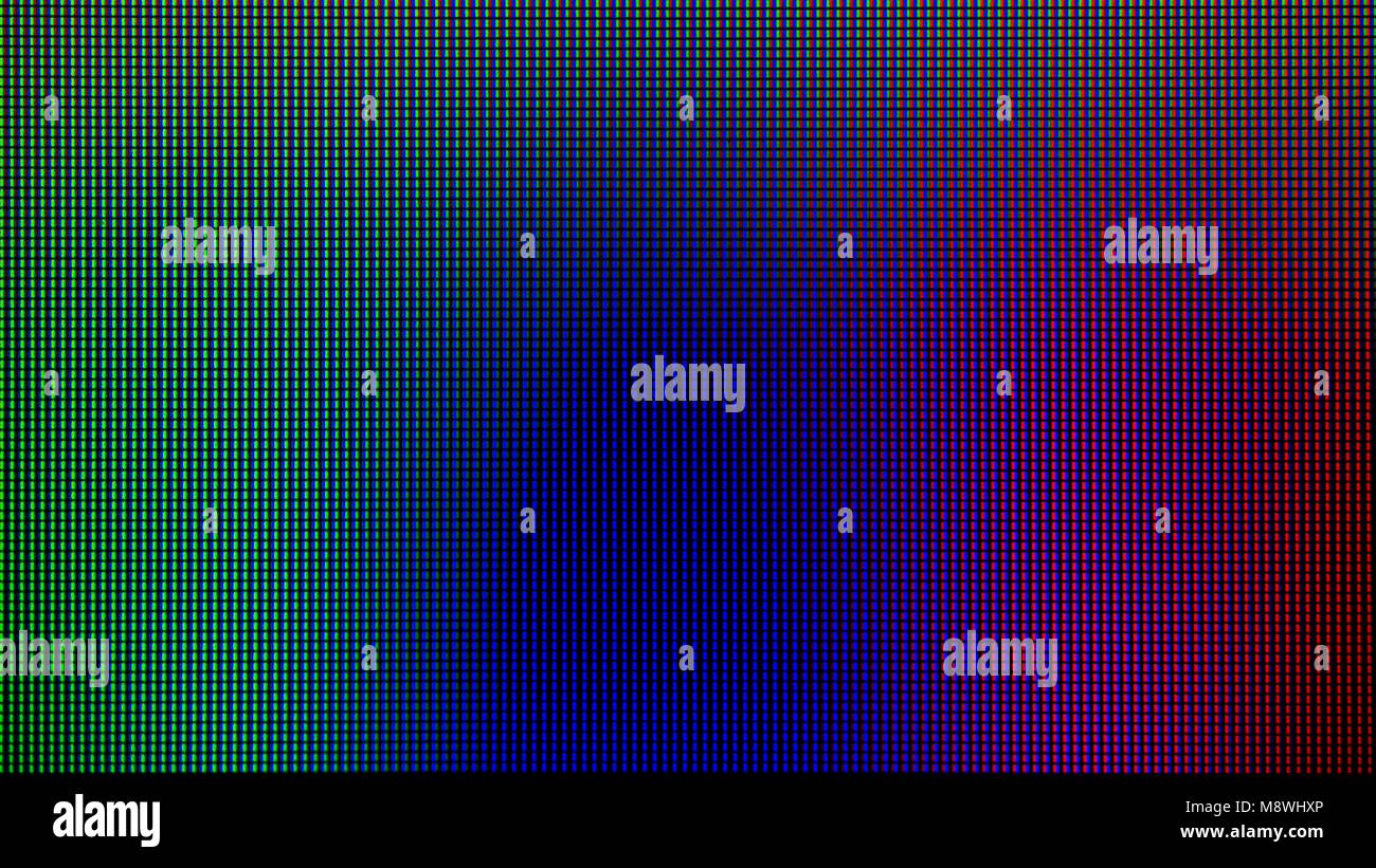 LED lights from computer monitor screen display panel for graphic ...