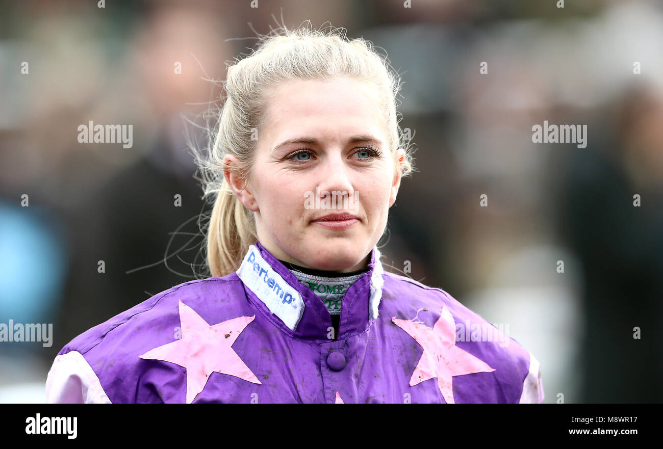 Jockey Bridget Andrews during the Gold Cup Friday of the 2018
