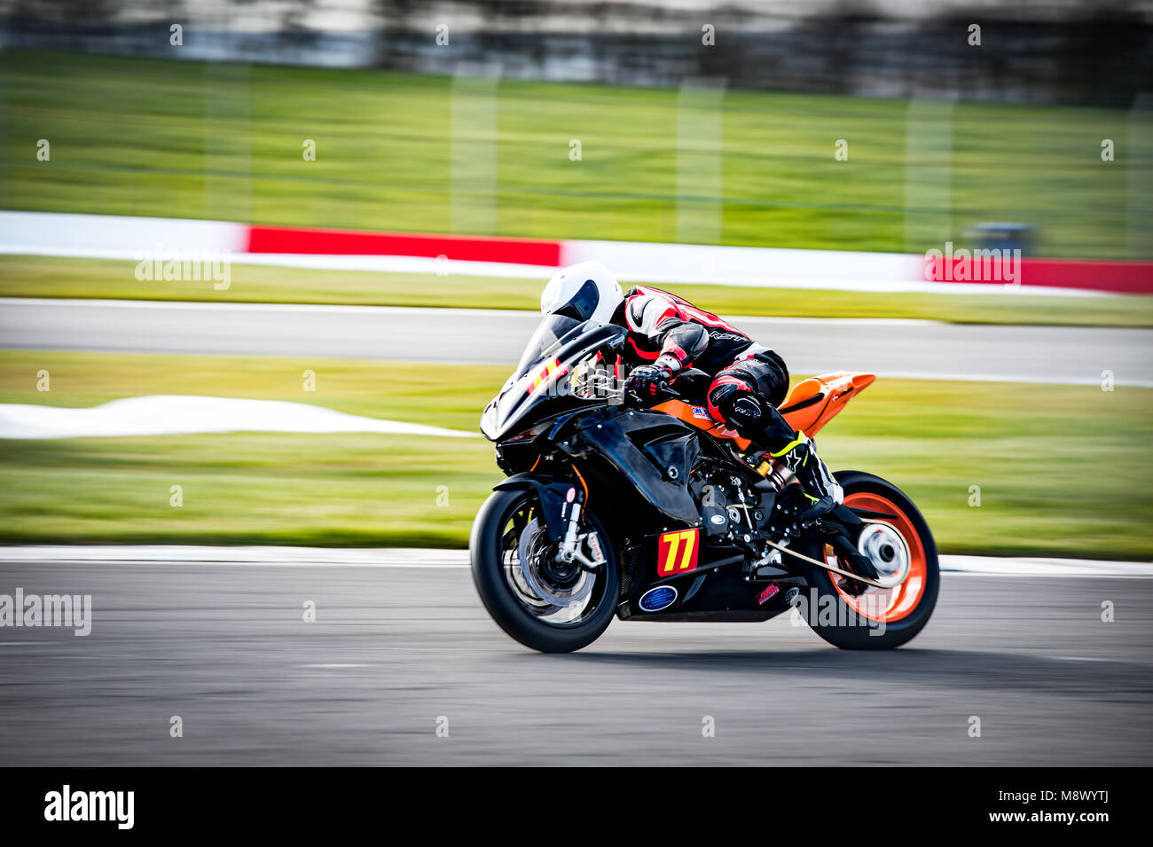 Donington Park, UK. 20th Mar, 2018. BSB testing today at Donington Park, despite the cold weather the riders managed to get out on track for testing prior to the first meeting here on 31st March Credit: Best/Alamy Live News Stock Photo