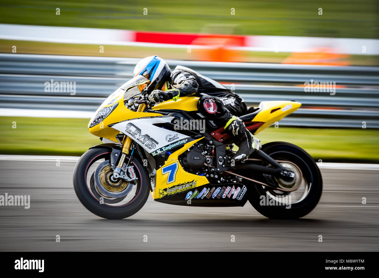 Racing motor bike cornering hi-res stock photography and images - Alamy