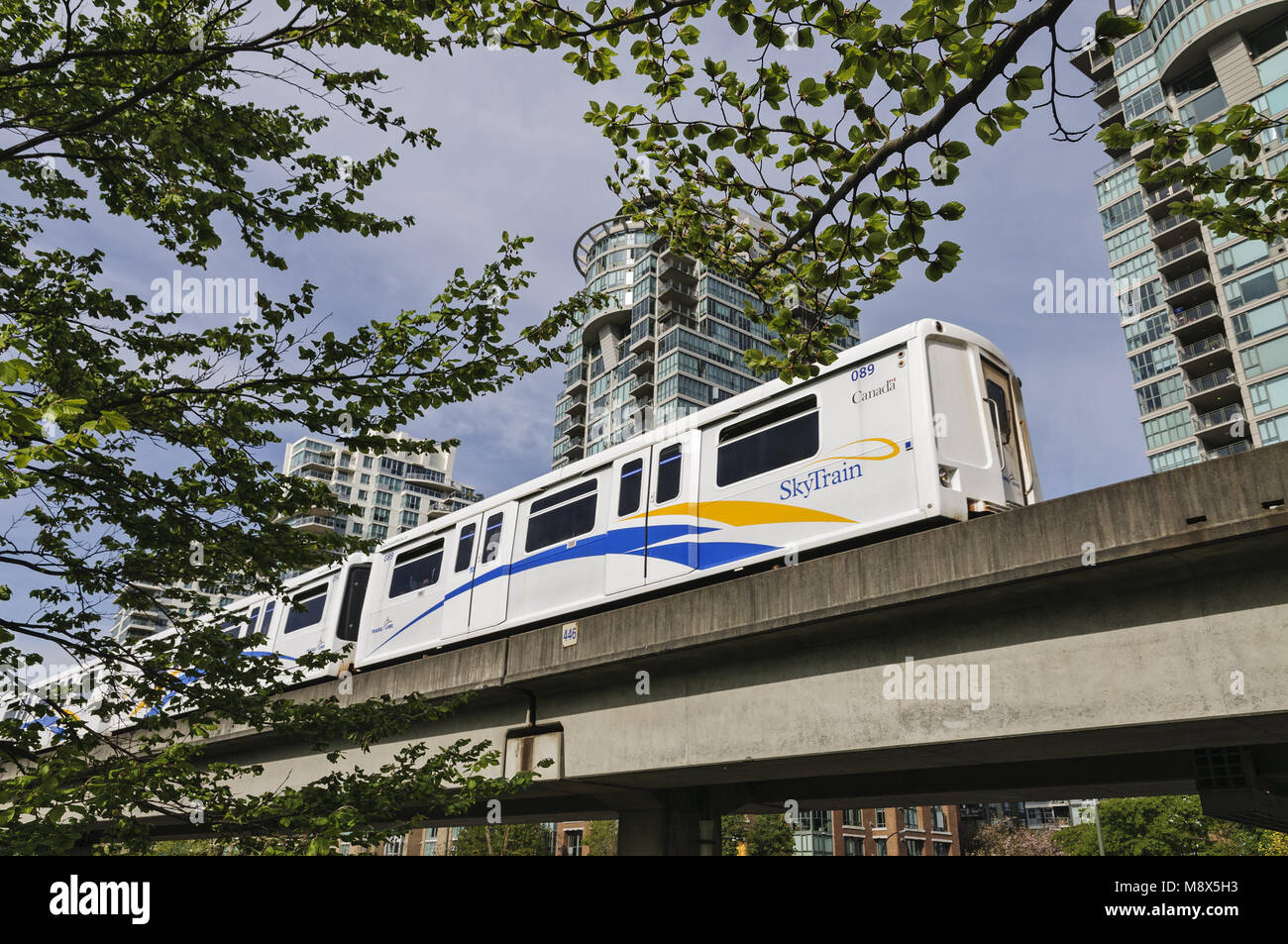 Vancouver, British Columbia, Canada. 1st May, 2014. SkyTrain light ...