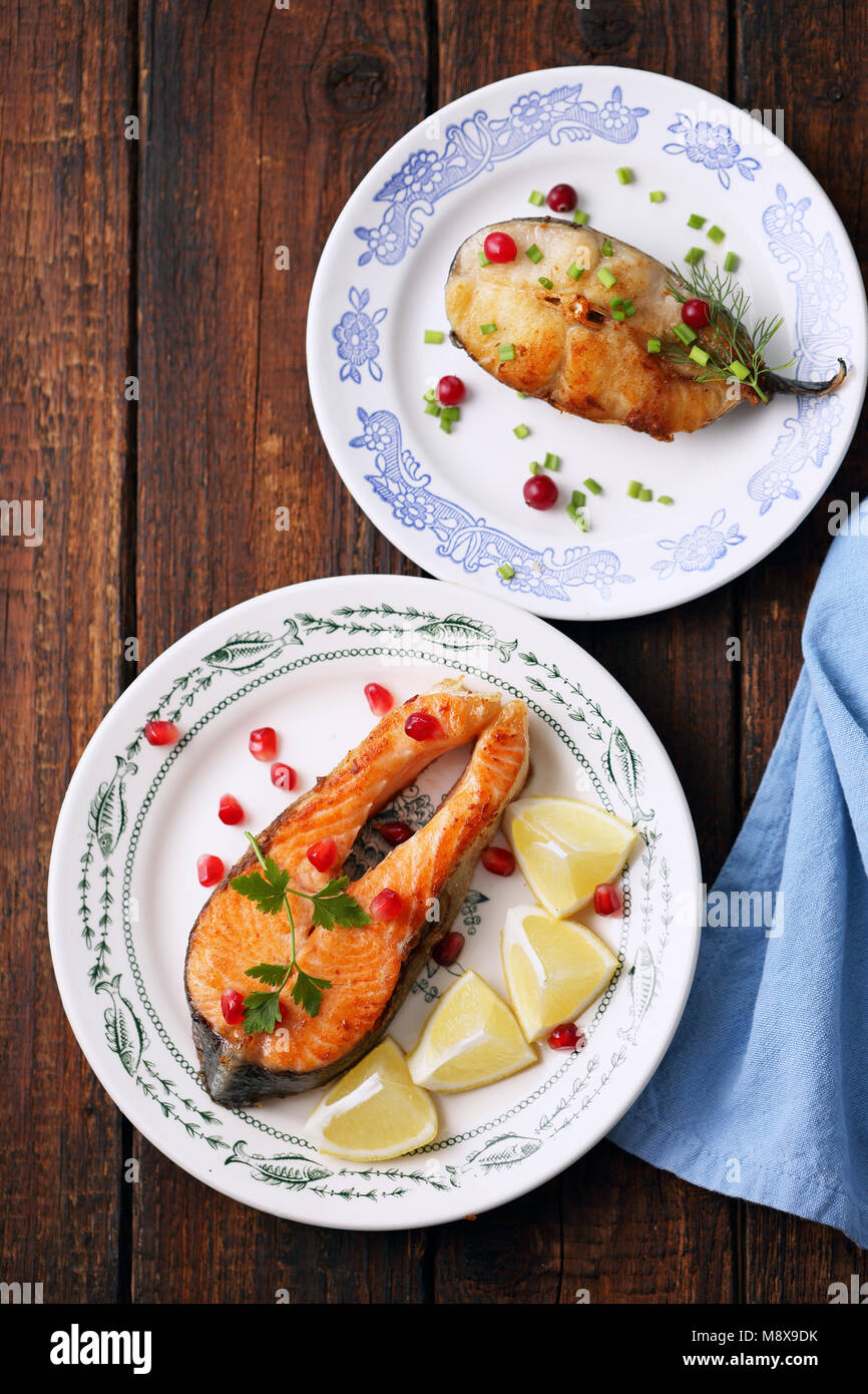 salmon and catfish Stock Photo Alamy