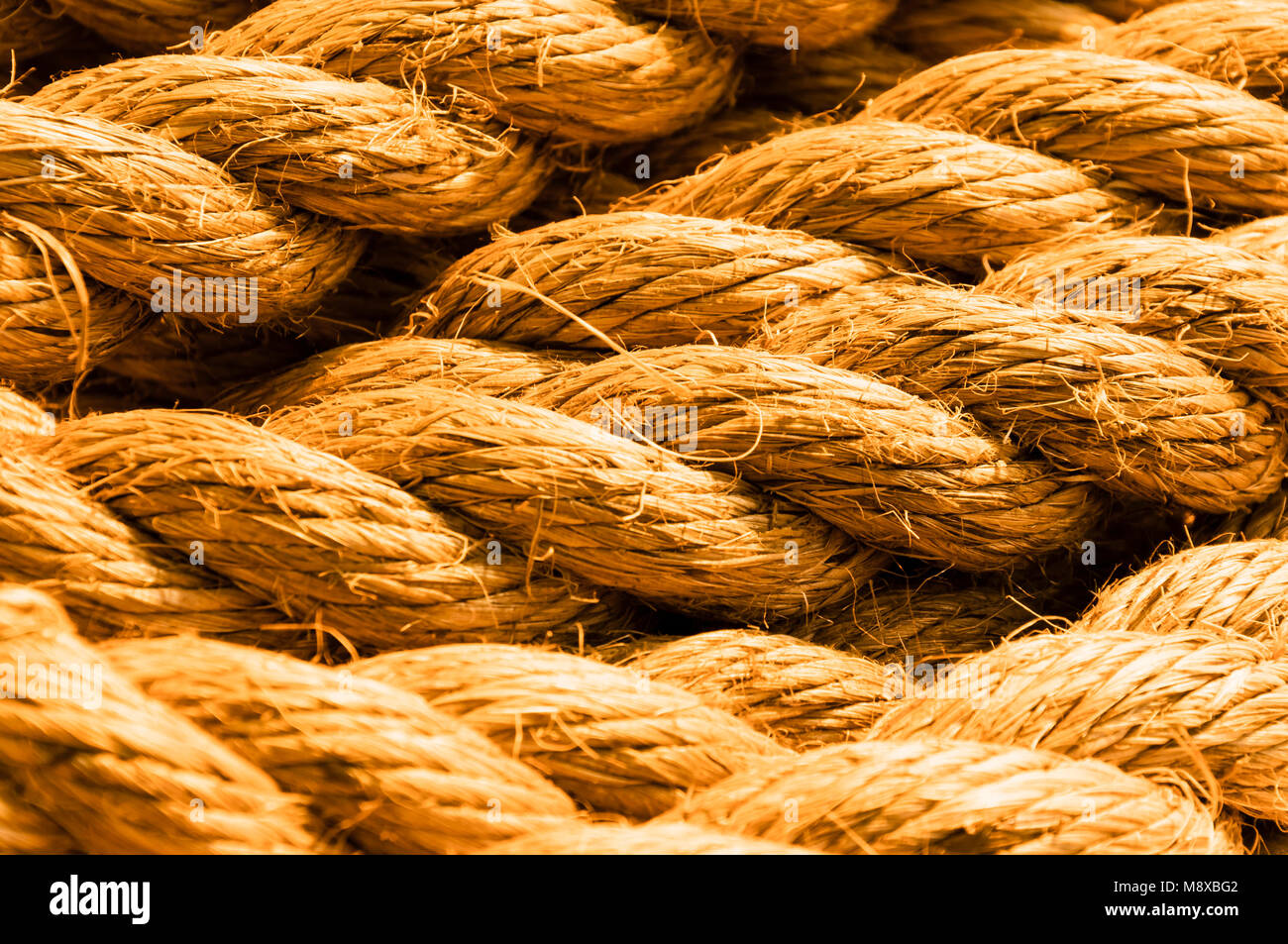 Hemp rope fibers closeup shot Stock Photo Alamy