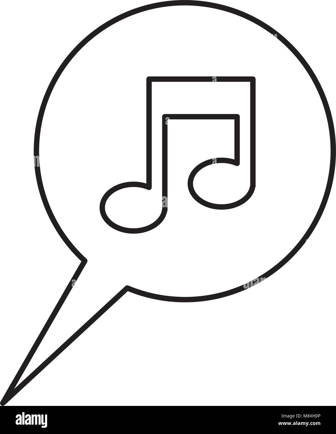 speech bubble note music sound media Stock Vector Image & Art Alamy