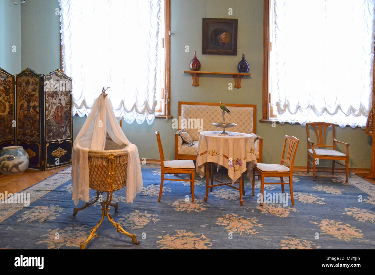 Room from XX century in Hermitage Museum in Saint Petersburg Stock Photo