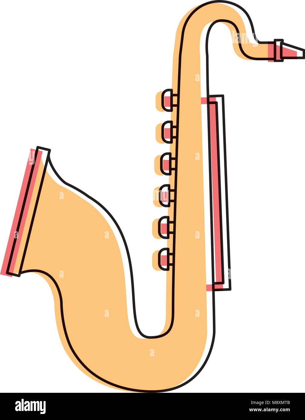 saxophone instrument wind musical image Stock Vector Image & Art Alamy