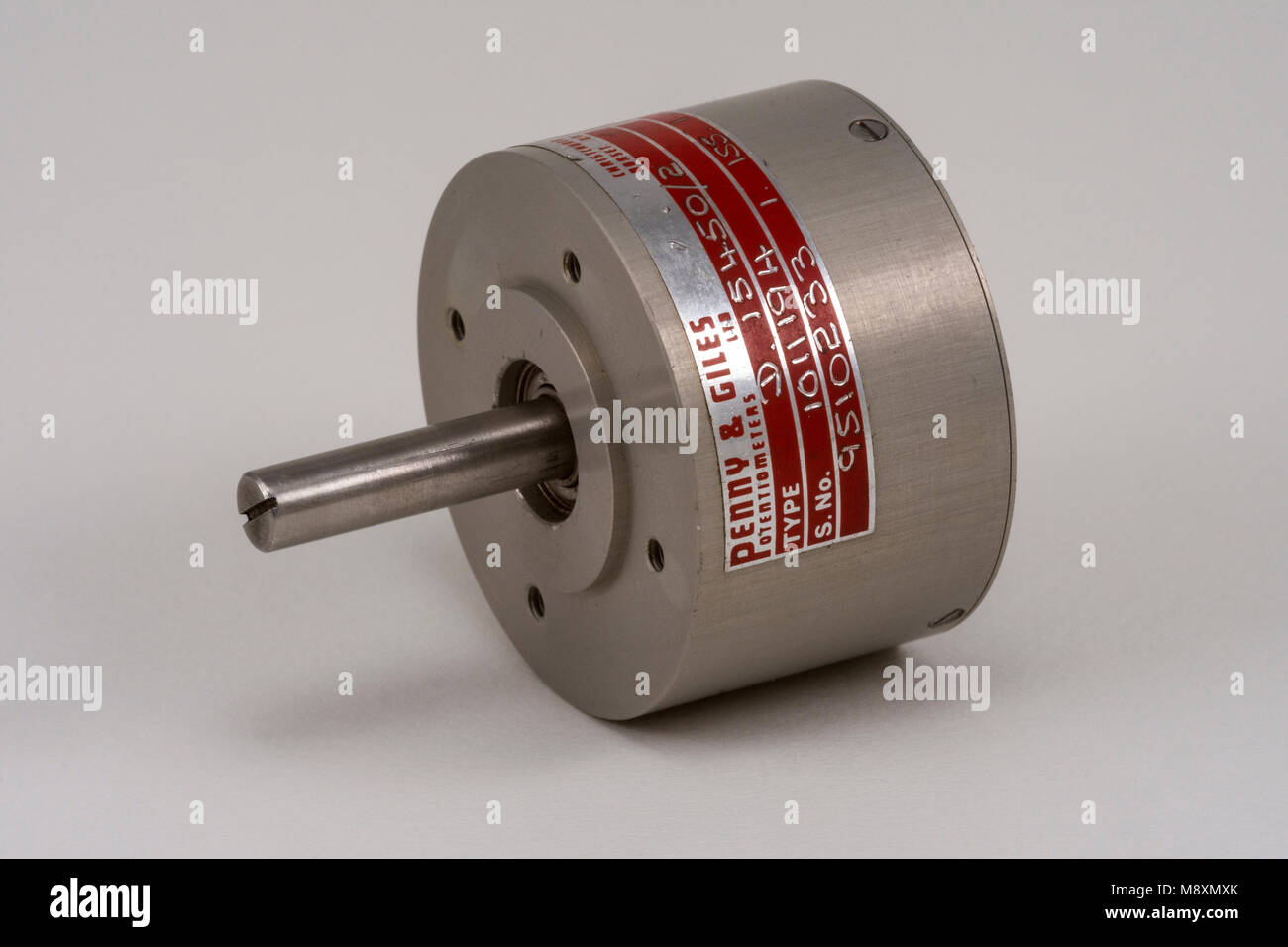 A Penny and Giles ultra low torque industrial precision potentiometer. Stock Photo