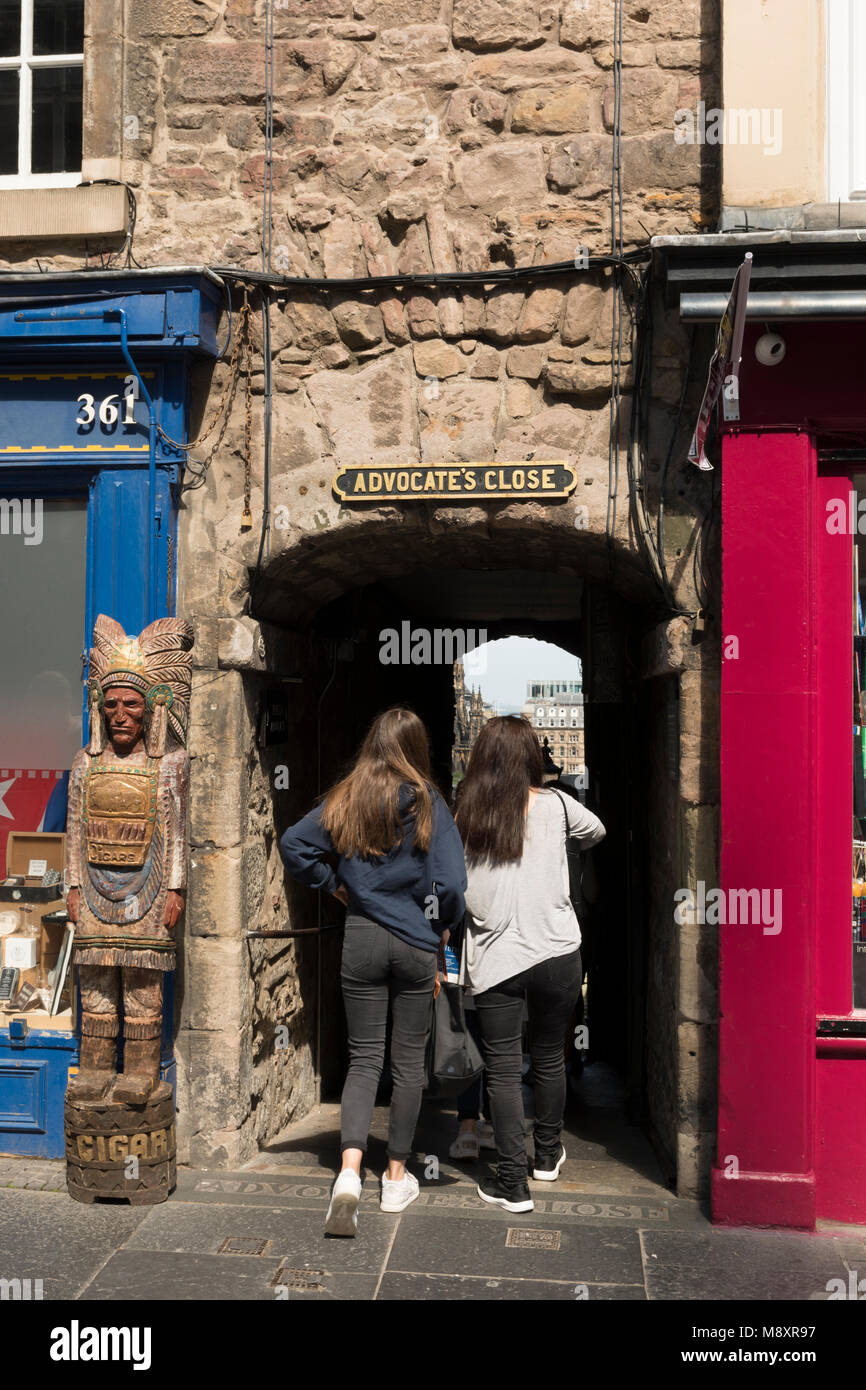 Advocate Close. Edinburgh. Scotland Stock Photo Alamy