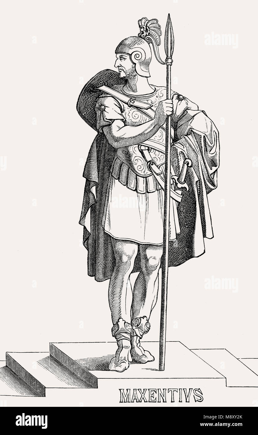 Maxentius, Roman Emperor from 306 to 312 Stock Photo