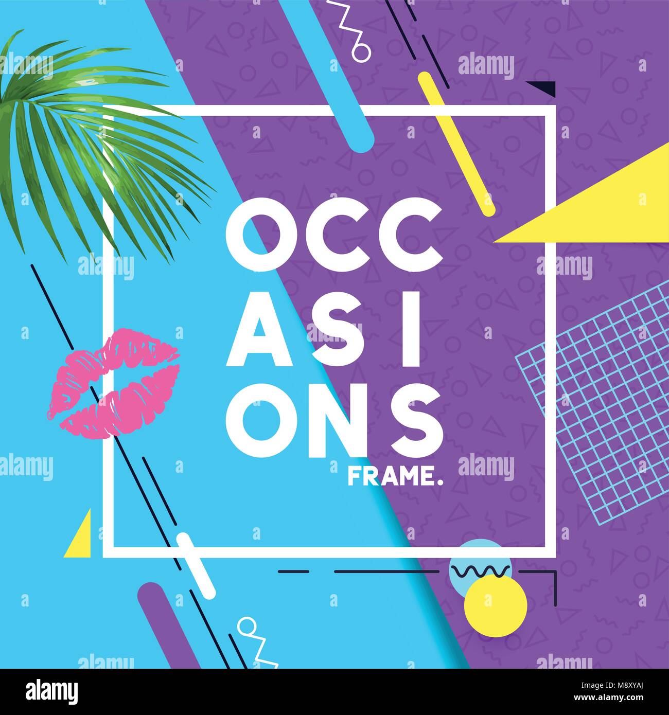 Pastel coloured fashion frame with copy space for your sign or wording ...