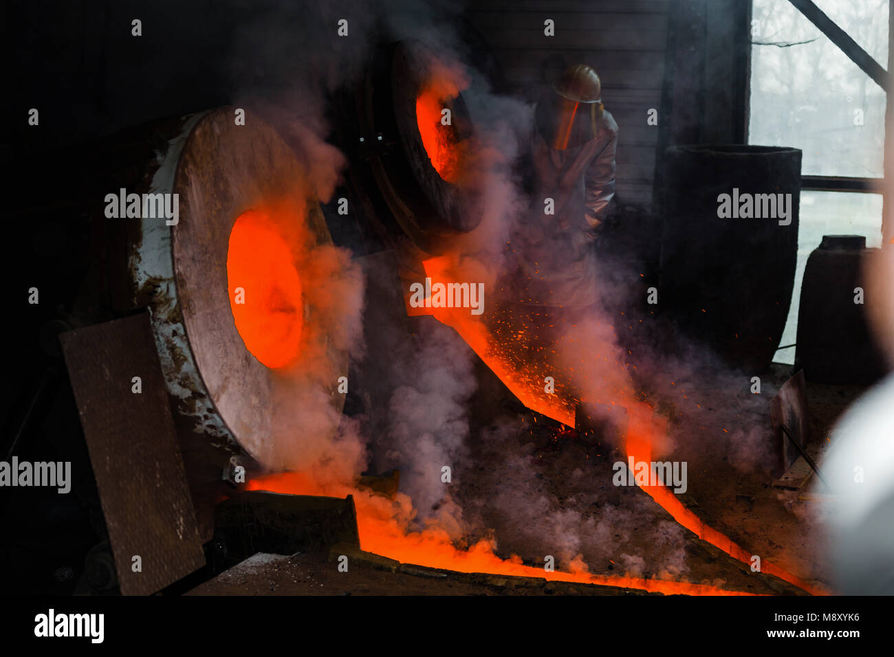 Classic technology of bell producing with melting steel to the ground ...