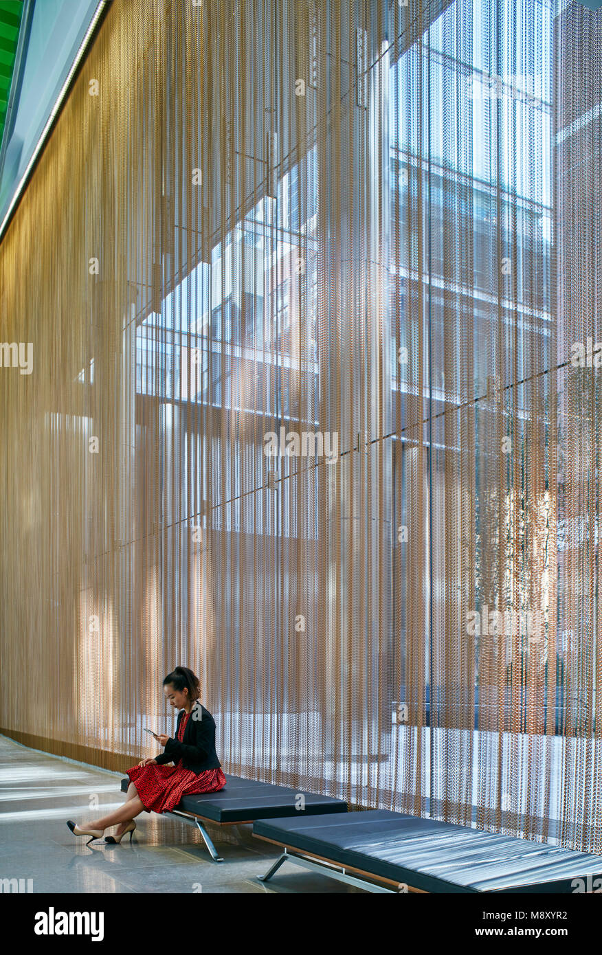 Entrance lobby. Deloitte Toronto, Toronto, Canada. Architect Arney