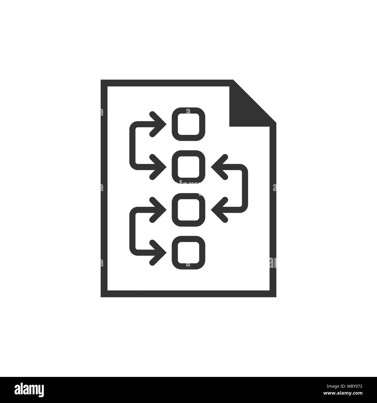 Tactical plan document icon. Vector illustration. Business strategy concept plan pictogram. Stock Vector
