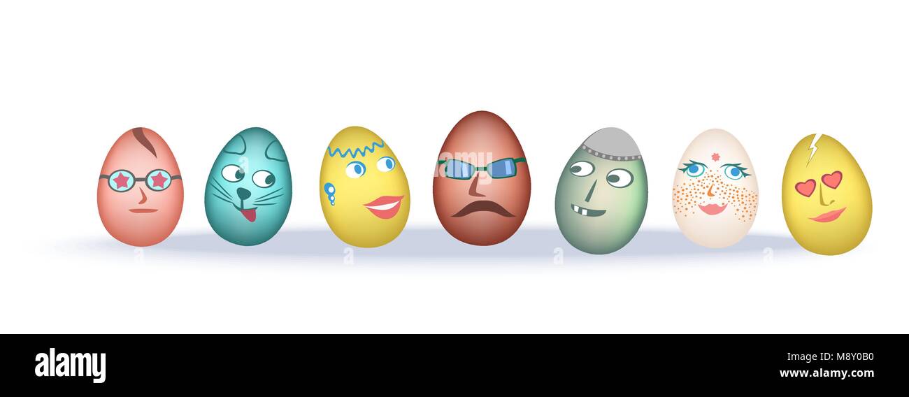 Egg Eggs Drawing Face Stock Photos