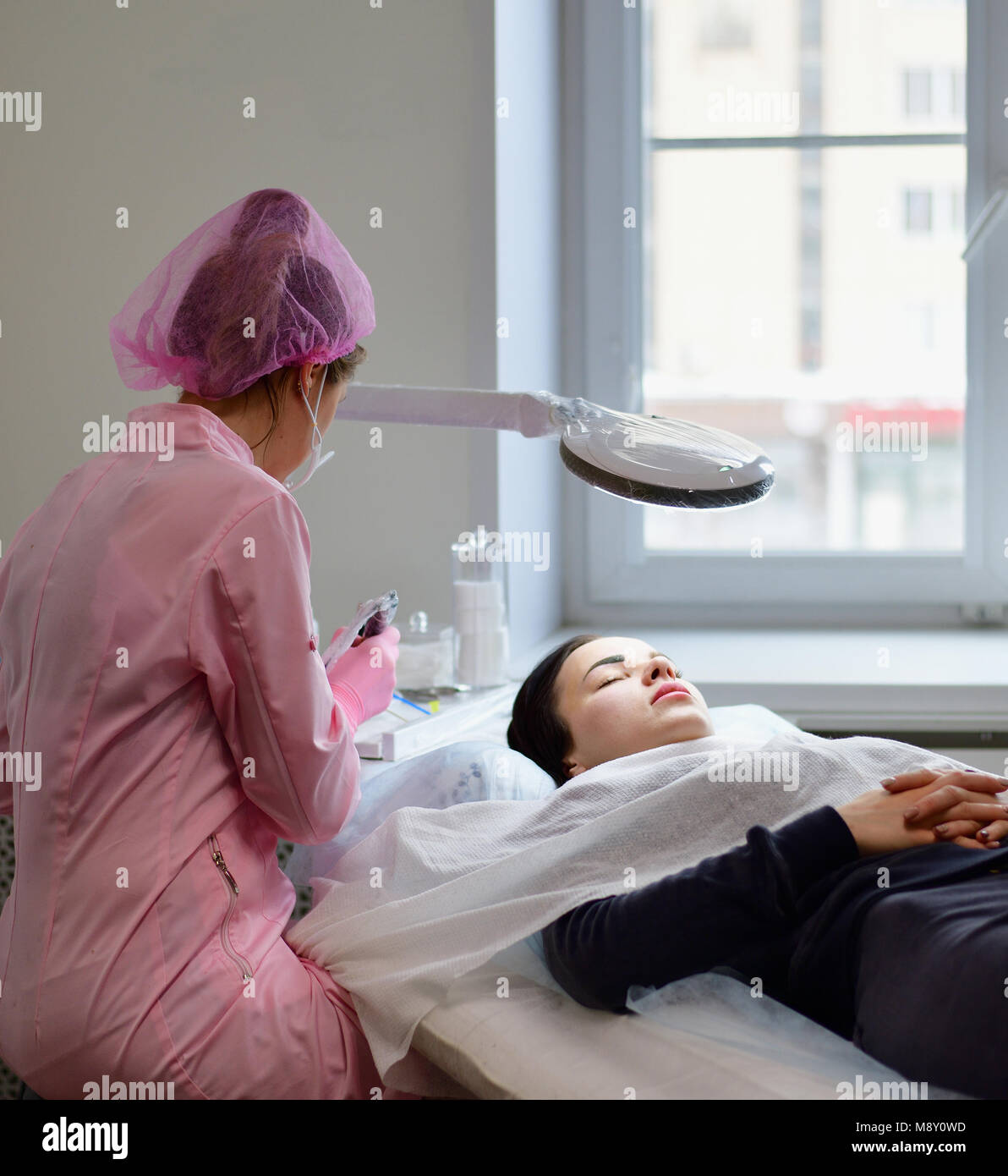 The doctor at work in his office. Stock Photo