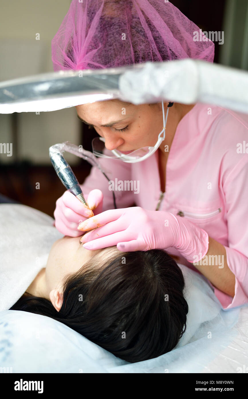 The doctor at work in his office. Stock Photo