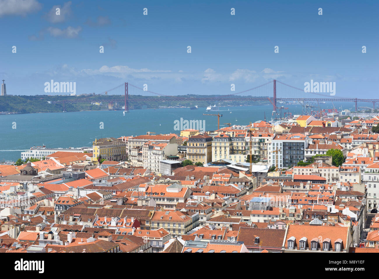 The City of Lisbon from the São Jorge Castle, Portugal Stock Photo
