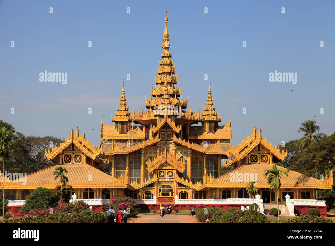 Myanmar, Burma, Bago, Kanbawzathadi Palace, Great Audience Hall, Stock Photo