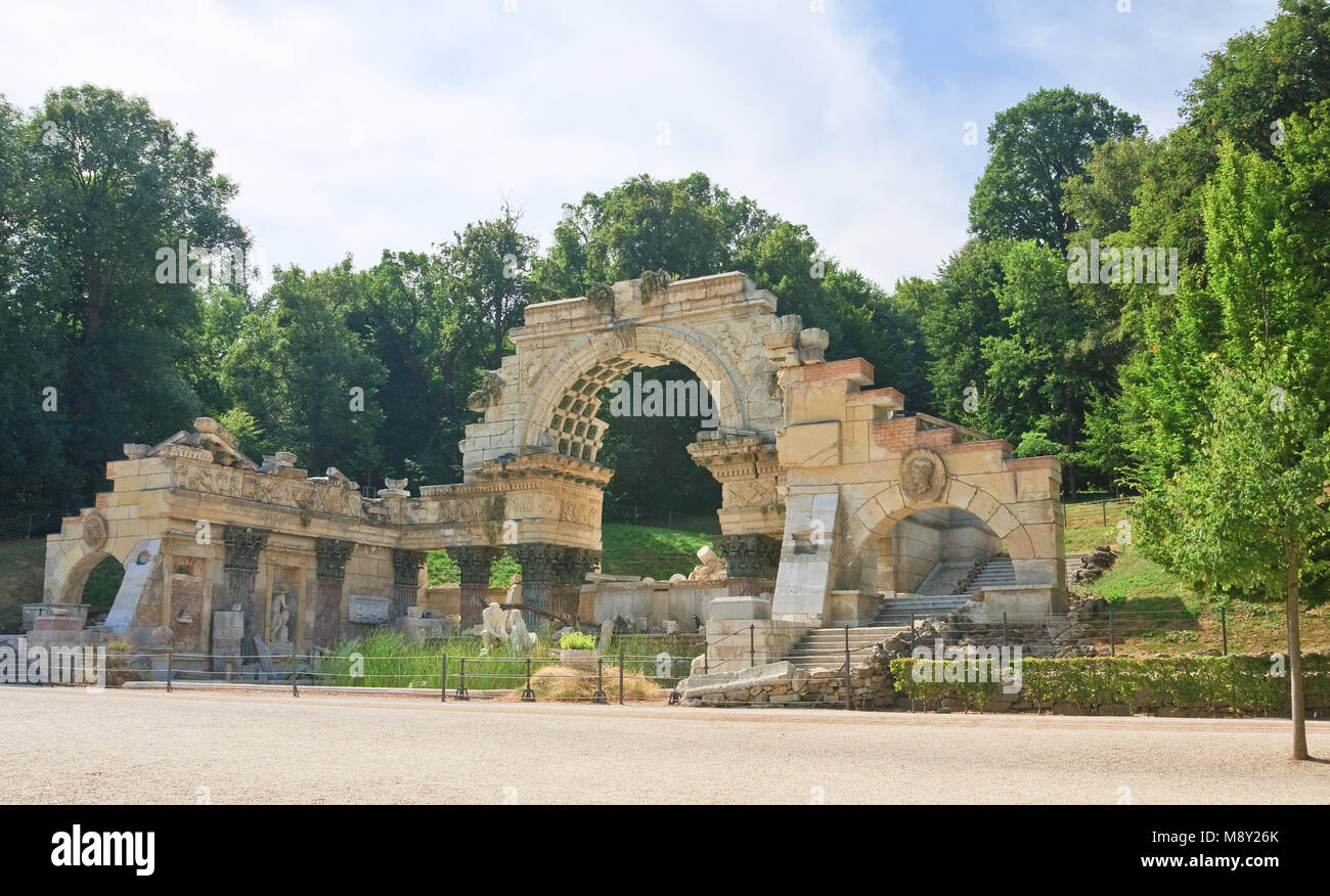 Roman ruins (Ruins of Carthage). Schonbrunn. Vienna, Austria Stock ...