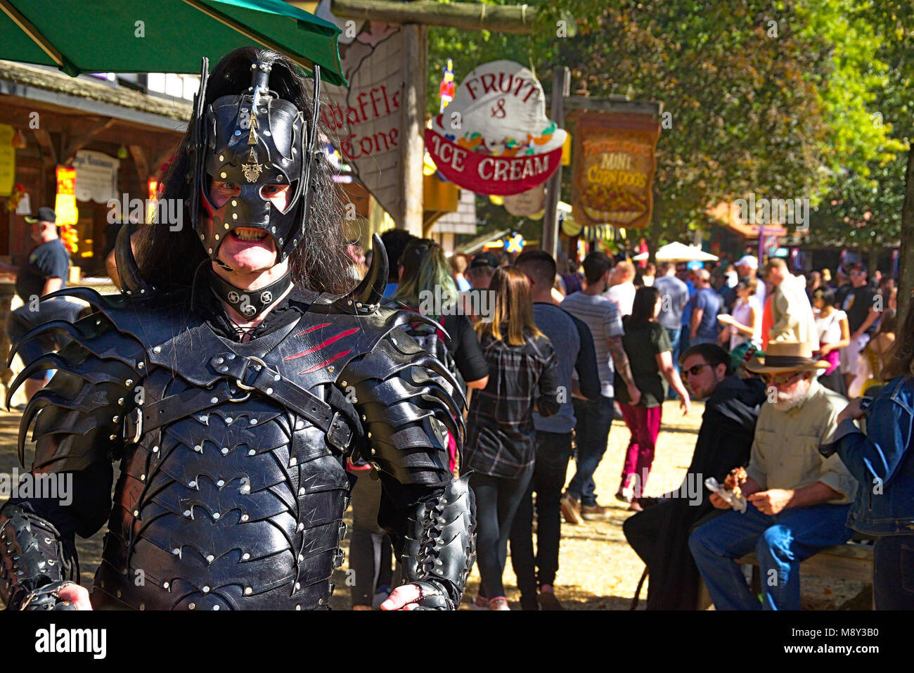 Medieval warrior at Renaissance Festival Stock Photo