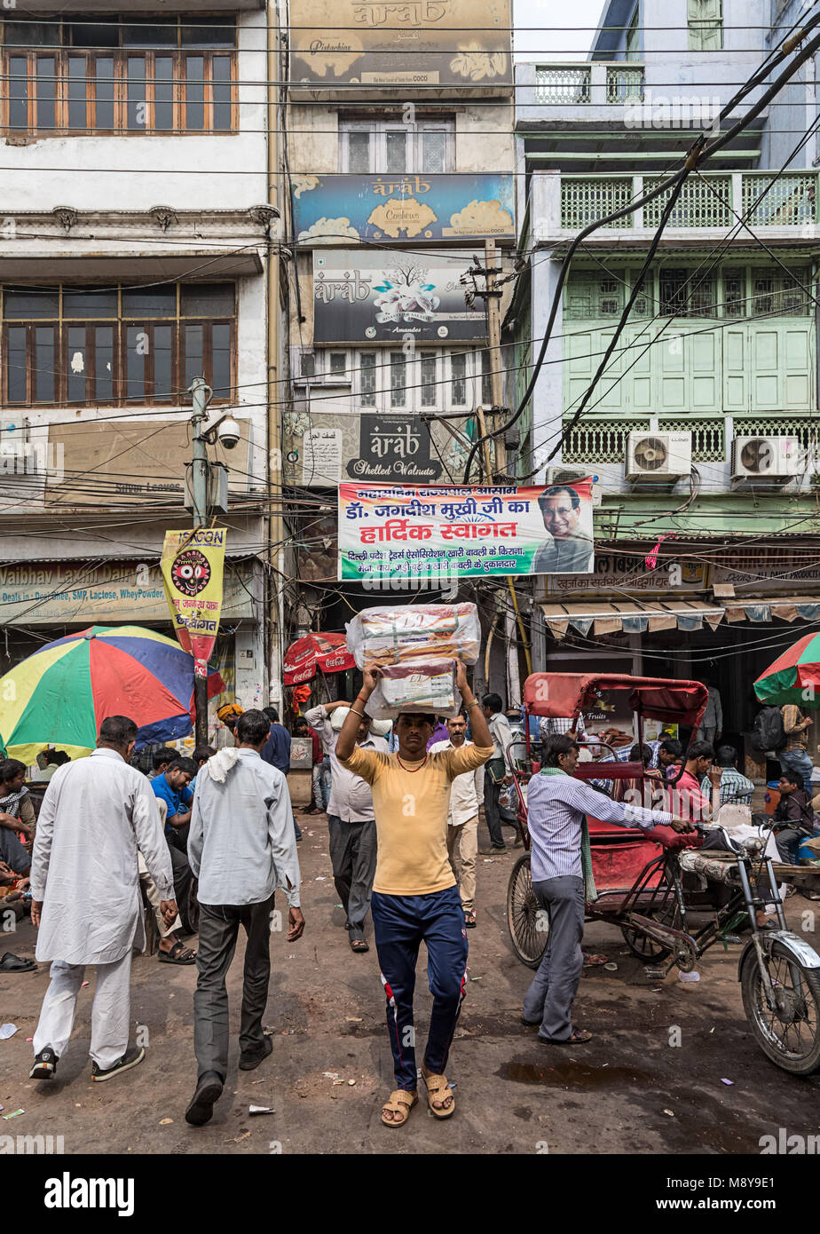 Spice Market in Old Delhi Stock Photo Alamy