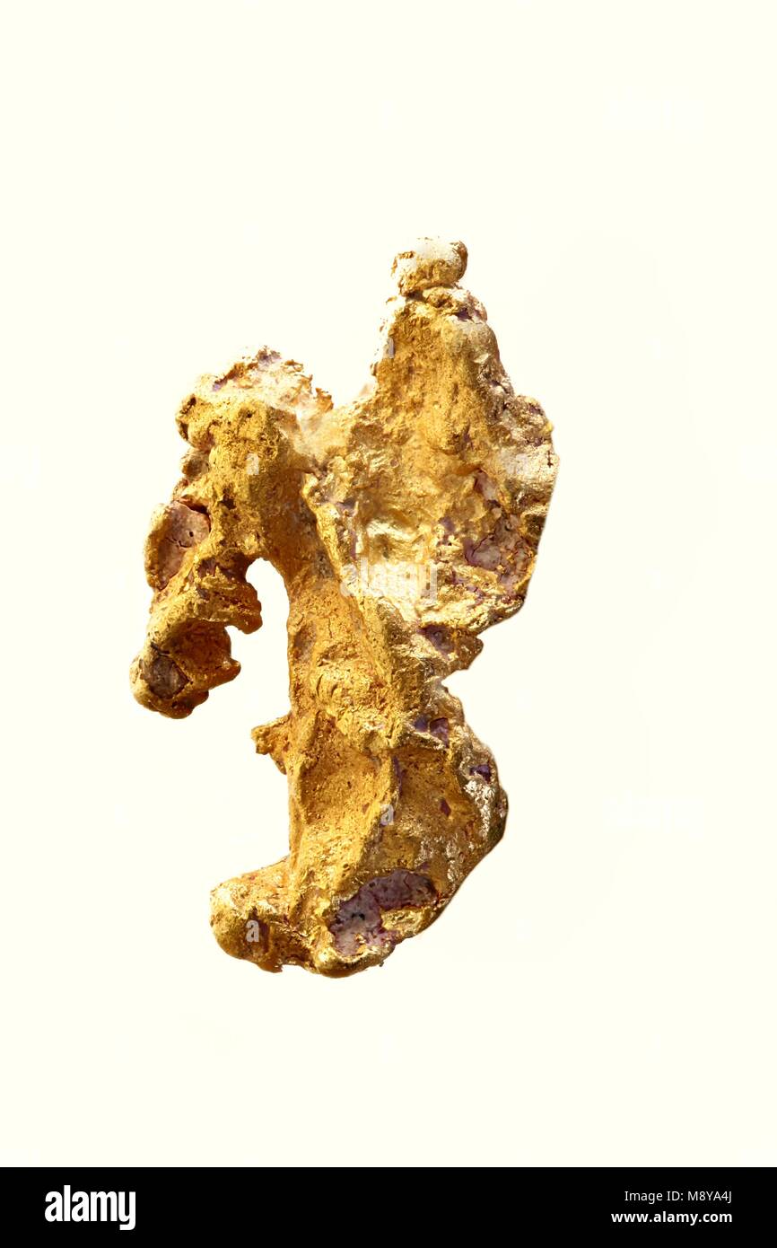 Big nugget of gold from Lapland Stock Photo