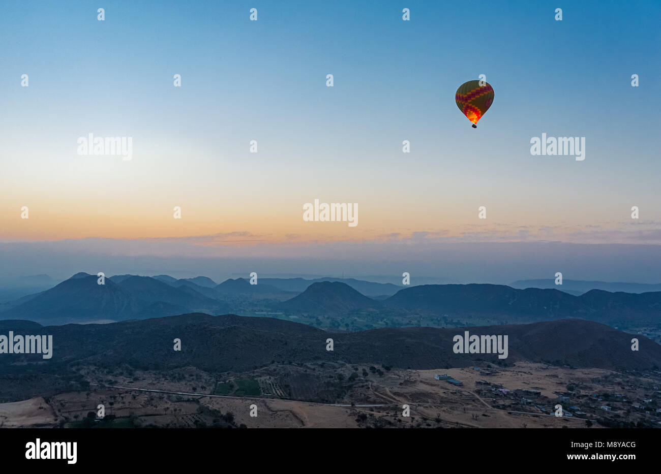 Hotair balloon Jaipur Rajasthan Stock Photo Alamy