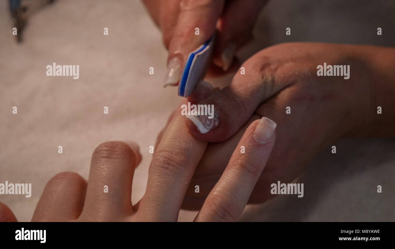 Hand nails gel hi-res stock photography and images - Alamy