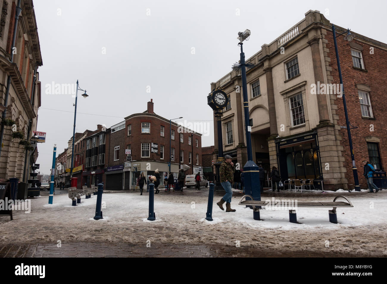 Stourbridge town center in winter. West Midlands. UK Stock Photo