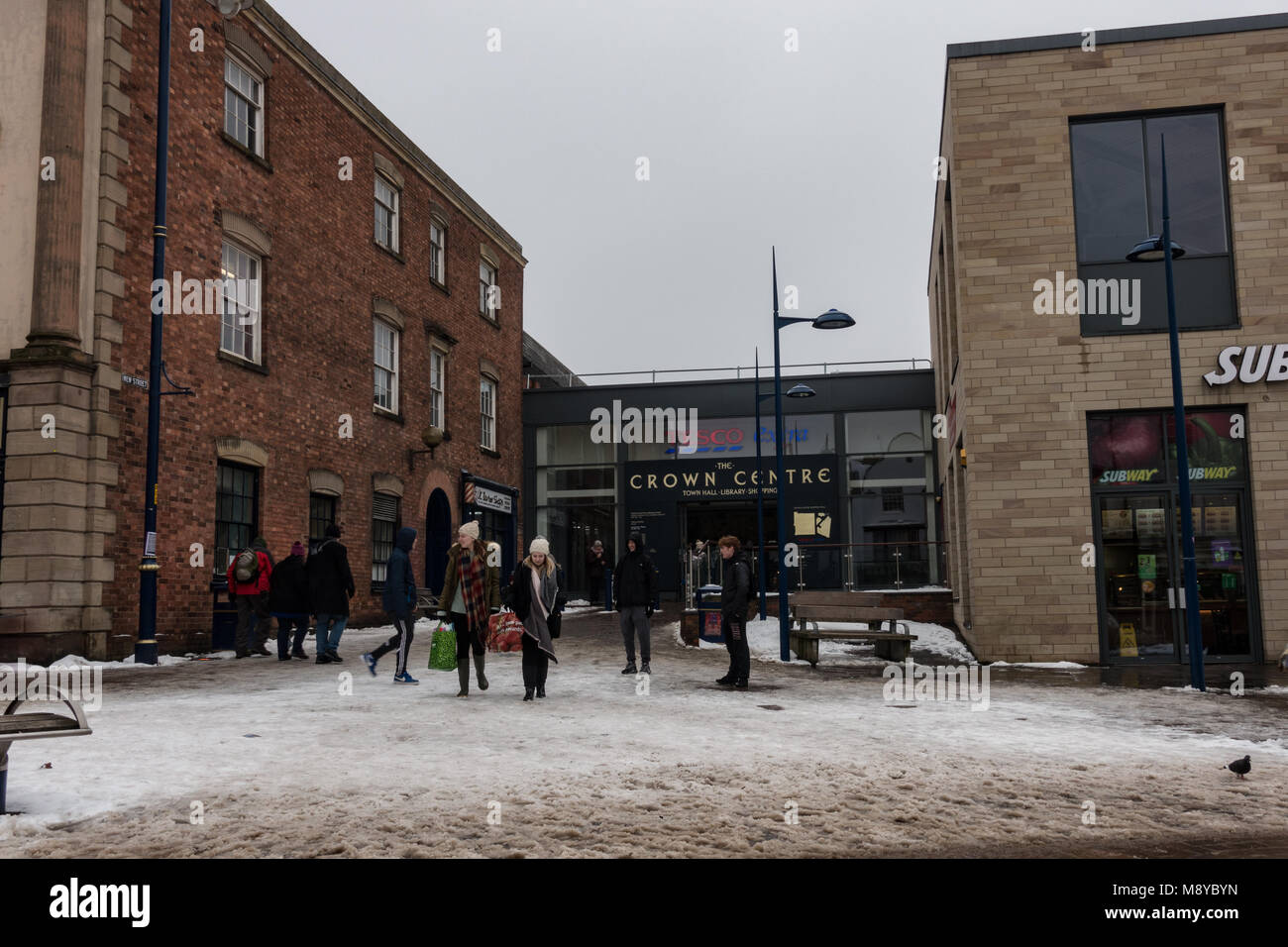 Stourbridge town center in winter. West Midlands. UK Stock Photo