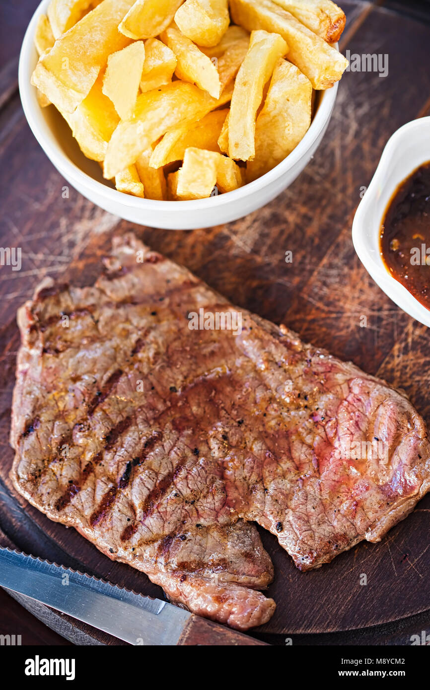 Sirloin Steak And Chips Stock Photos & Sirloin Steak And Chips Stock ...