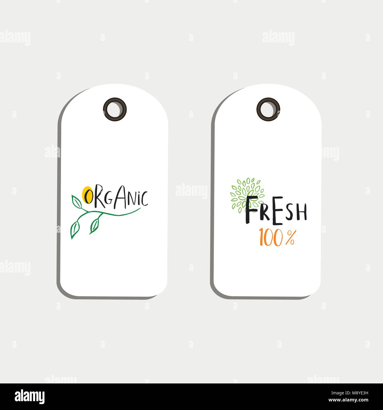 Vector eco badge or tag, bio green logo. Vegan sign for cafe ...