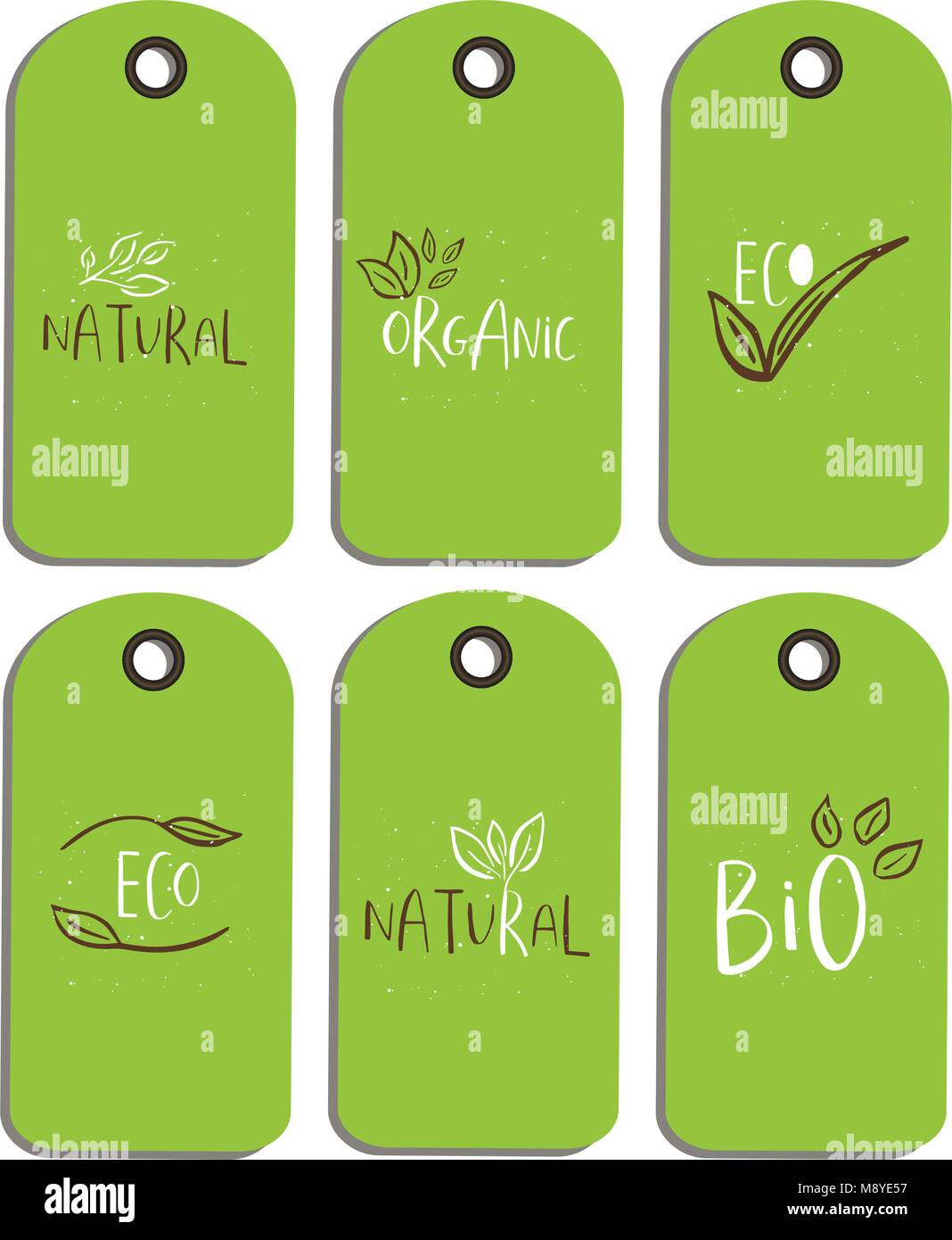 Vector eco badge or tag, bio green logo. Vegan sign for cafe ...