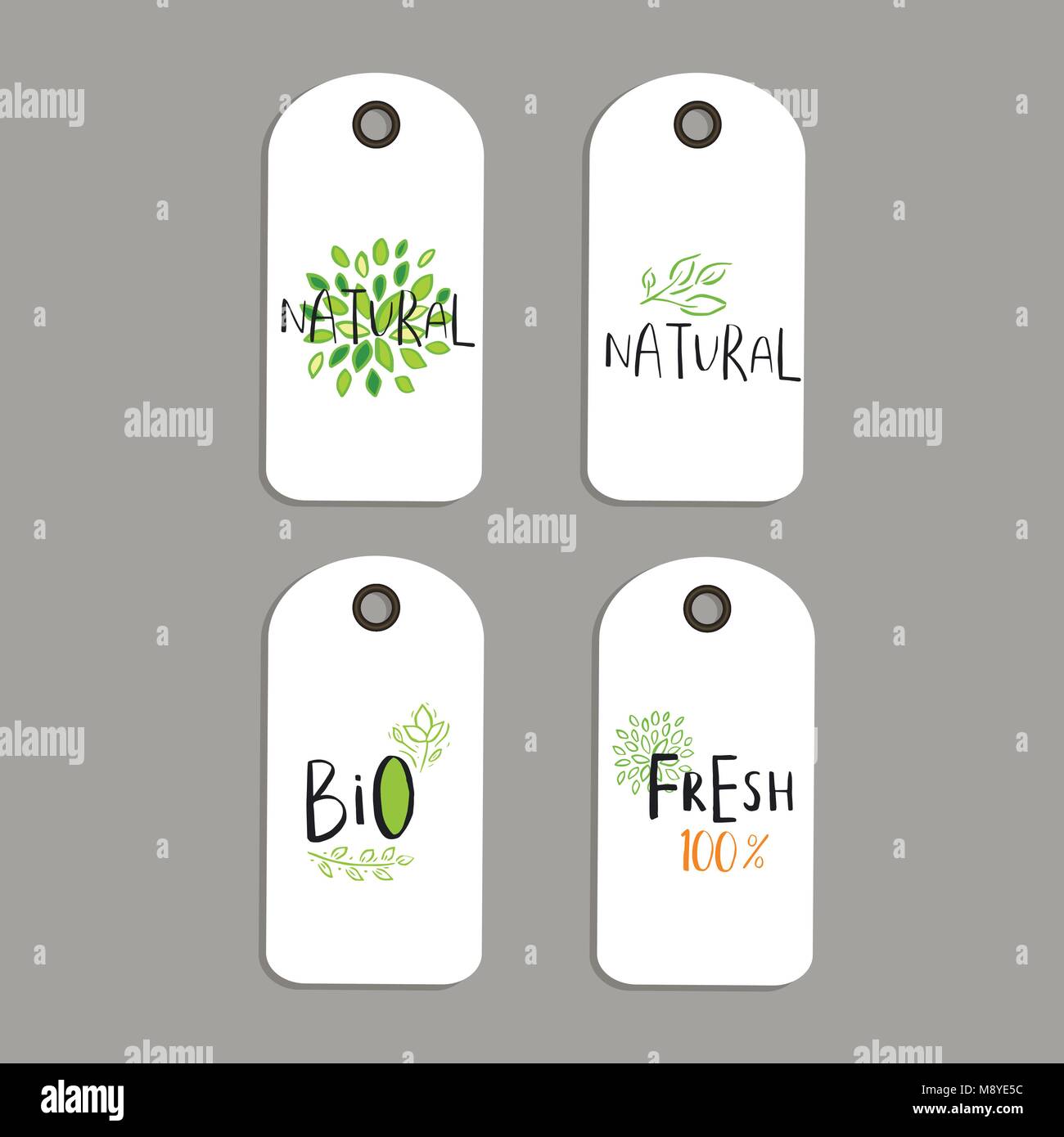 Vector eco badge or tag, bio green logo. Vegan sign for cafe ...