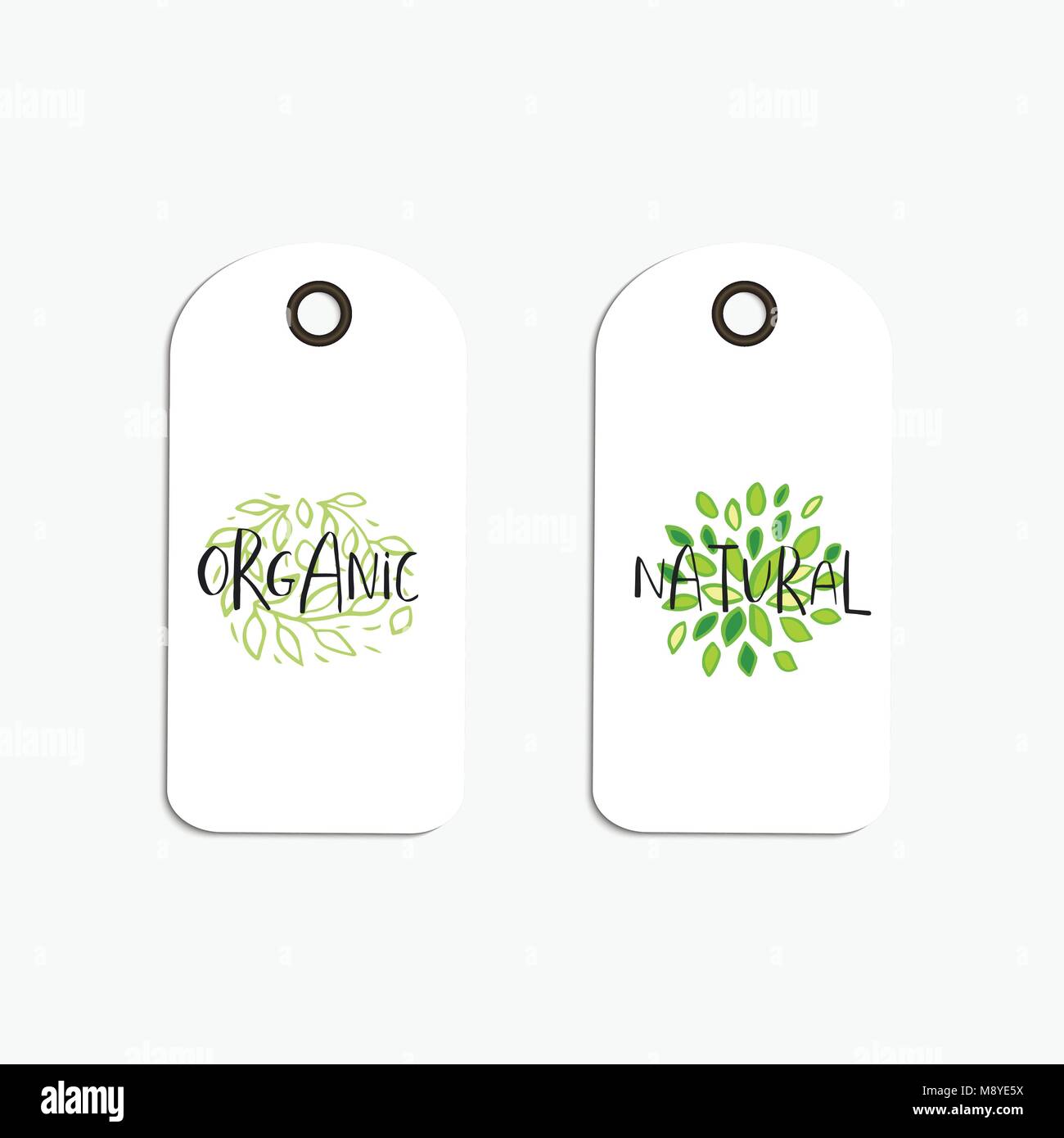 Vector eco badge or tag, bio green logo. Vegan sign for cafe ...