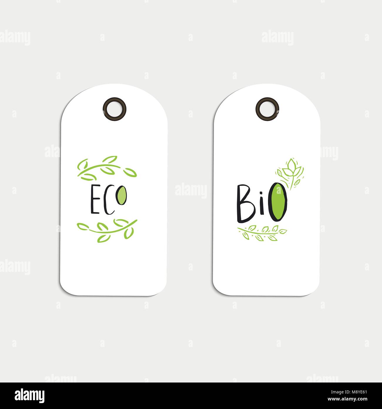 Vector eco badge or tag, bio green logo. Vegan sign for cafe ...