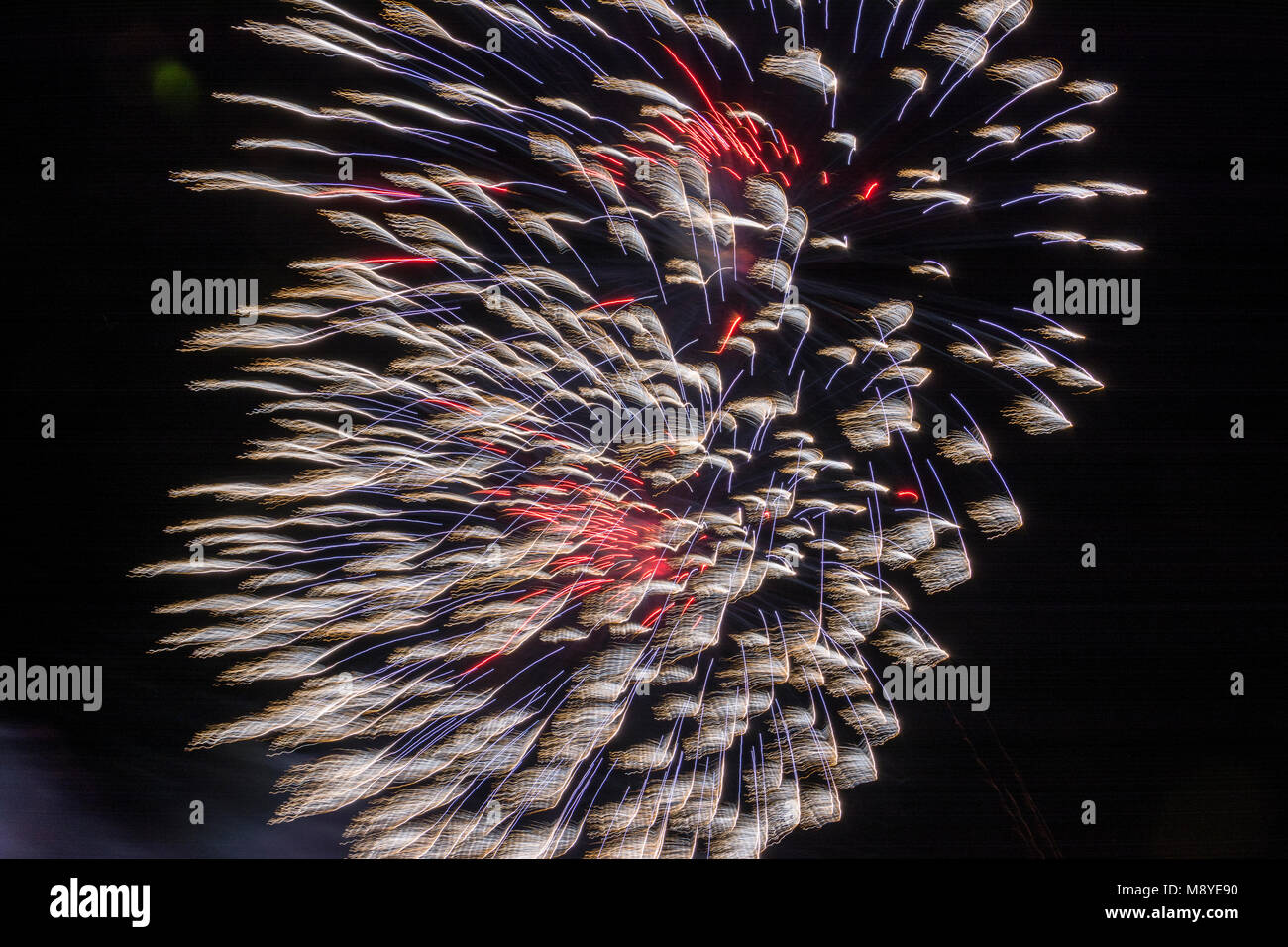 Colorful Fireworks Display Stock Photo