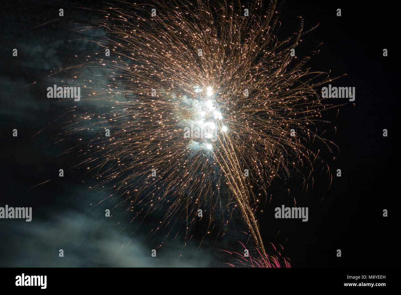 Colorful Fireworks Display Stock Photo
