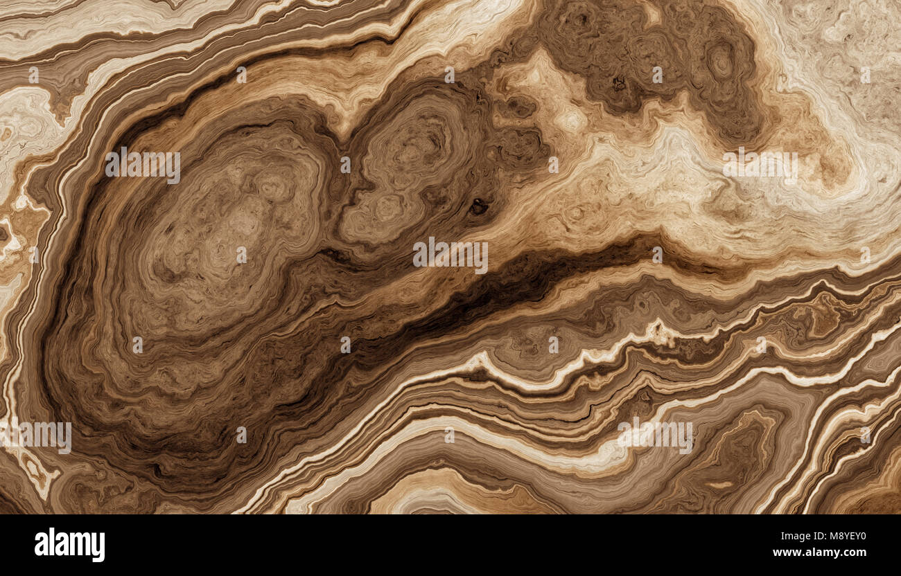 Texture of roots of tree with wavy lines and age rings. Abstract ...
