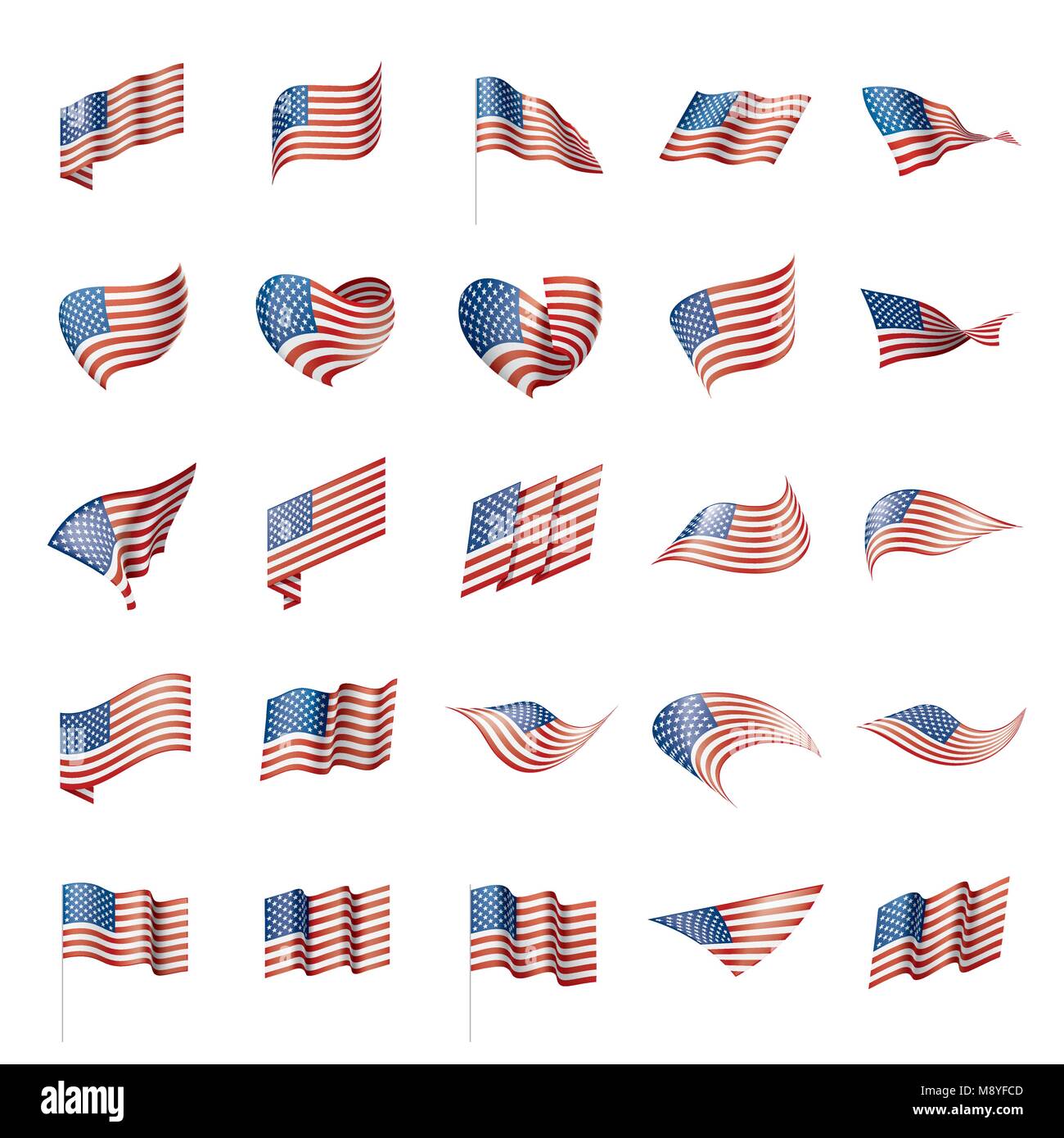 USA Flag isolated Stock Vector Image & Art - Alamy