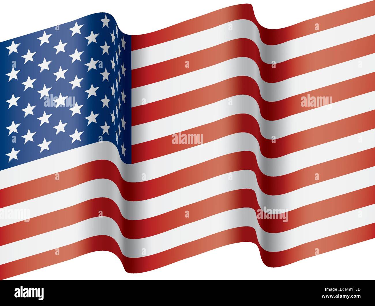 USA Flag isolated Stock Vector Image & Art - Alamy