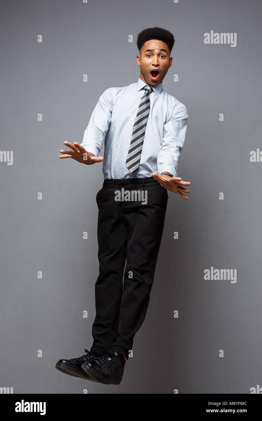 Business Concept - Full length portrait of successful african american ...
