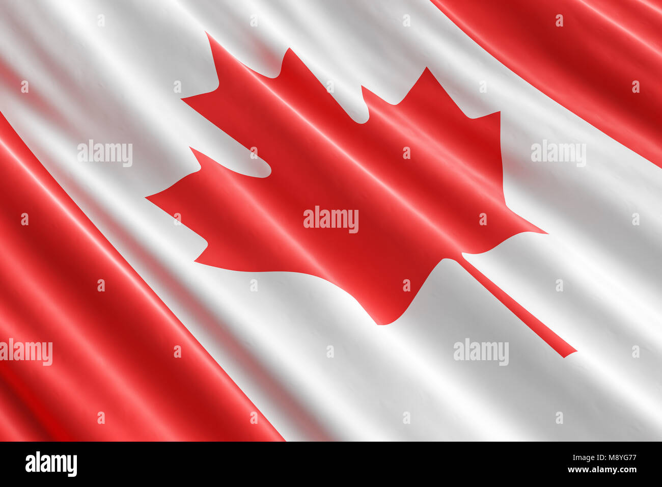 Canadian flag background, 3D rendering Stock Photo Alamy
