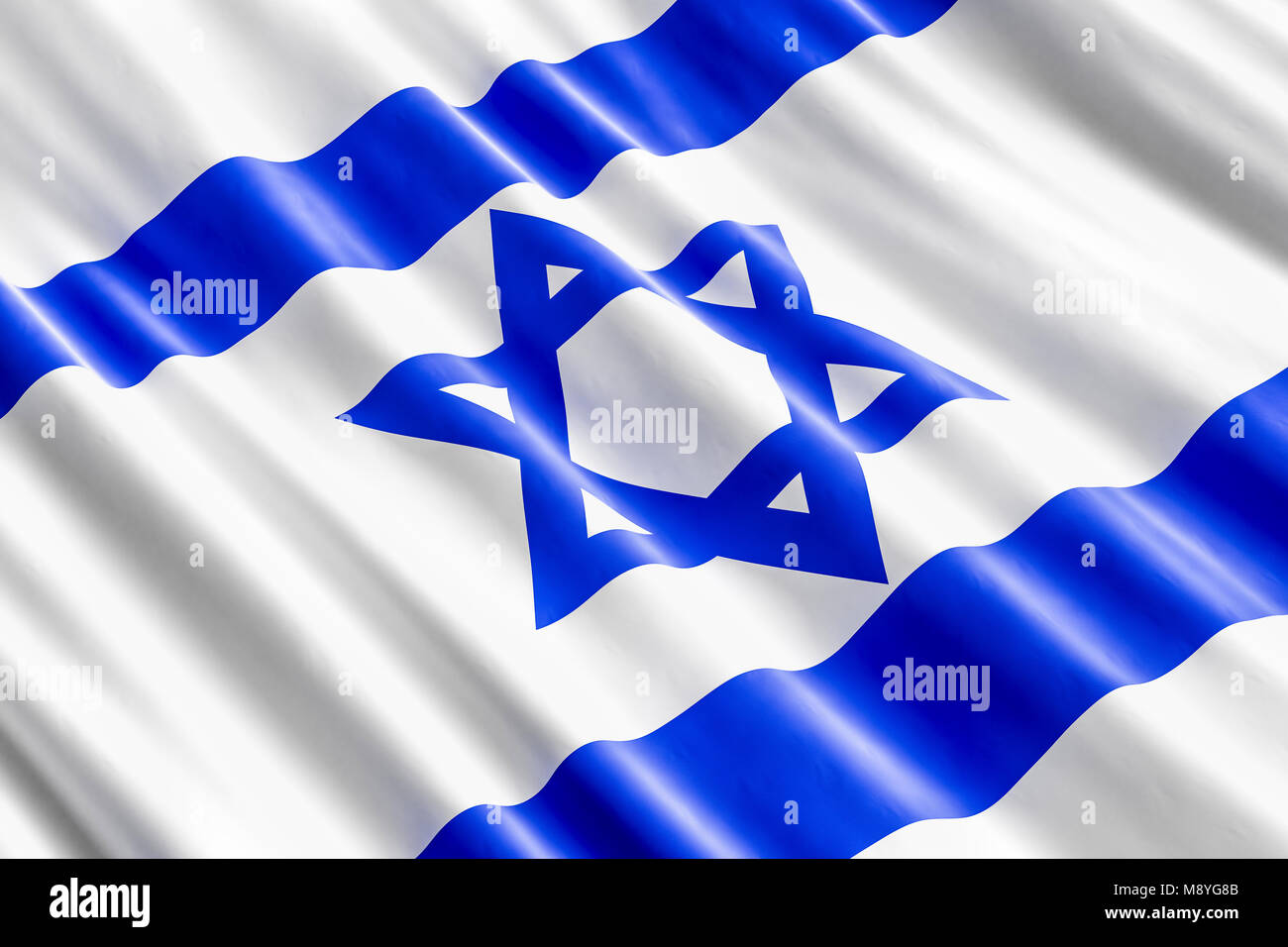 Israeli flag background, 3D rendering Stock Photo - Alamy