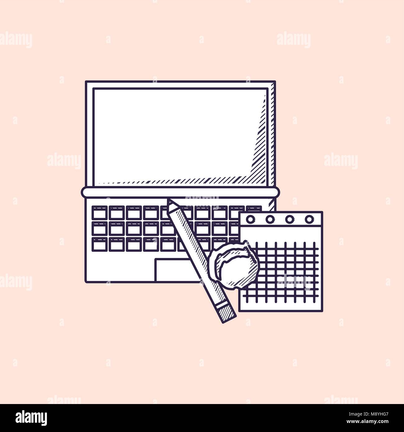 Keyboard drawing vector template illustration design  CanStock