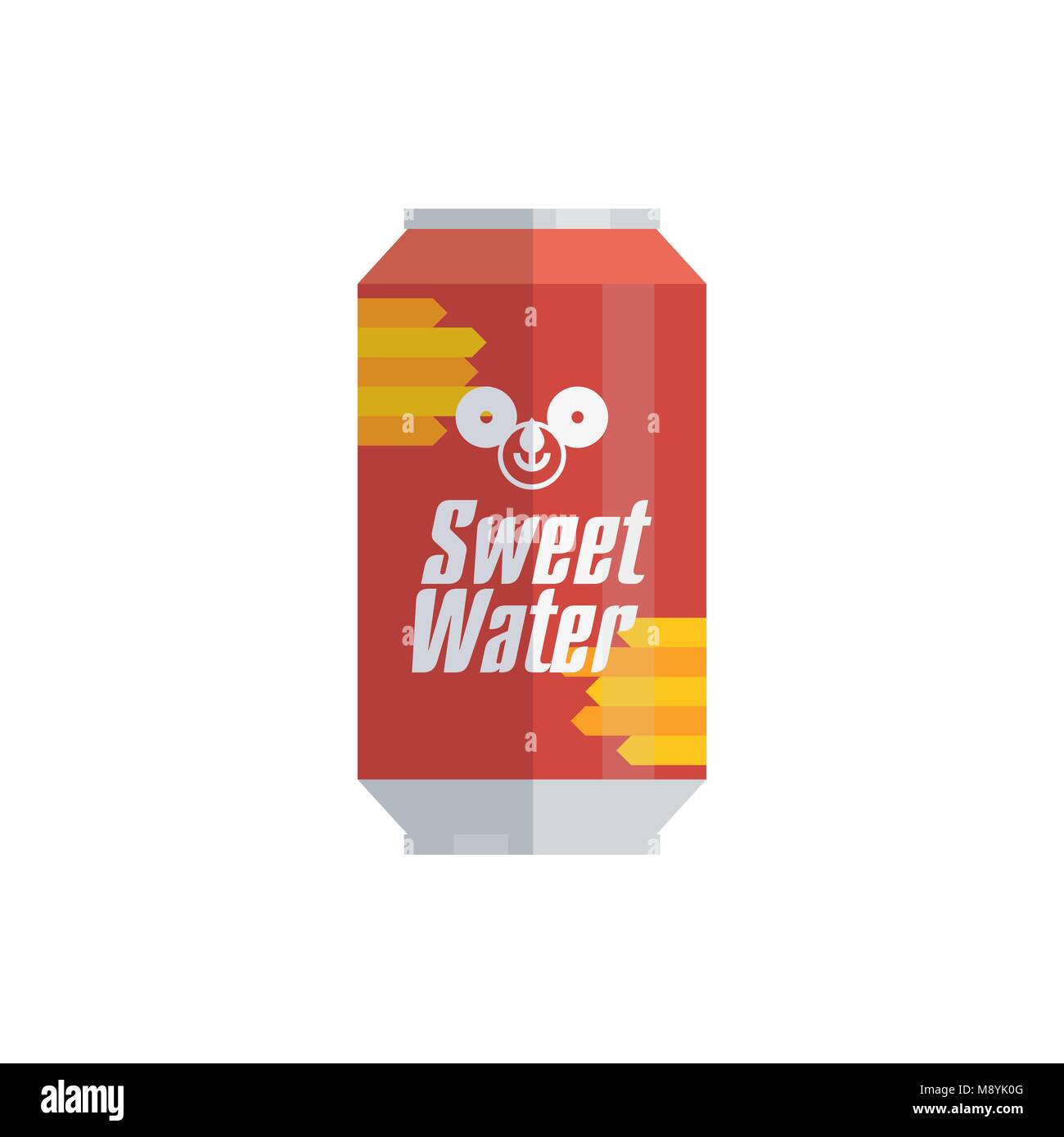 Sweet Water soda can Stock Vector