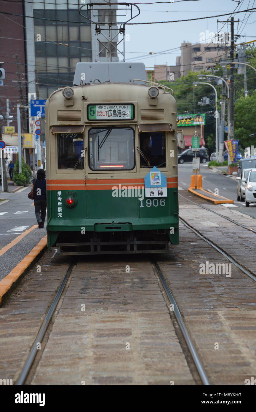 Tram At Hiroshima Japan Stock Photo - Alamy