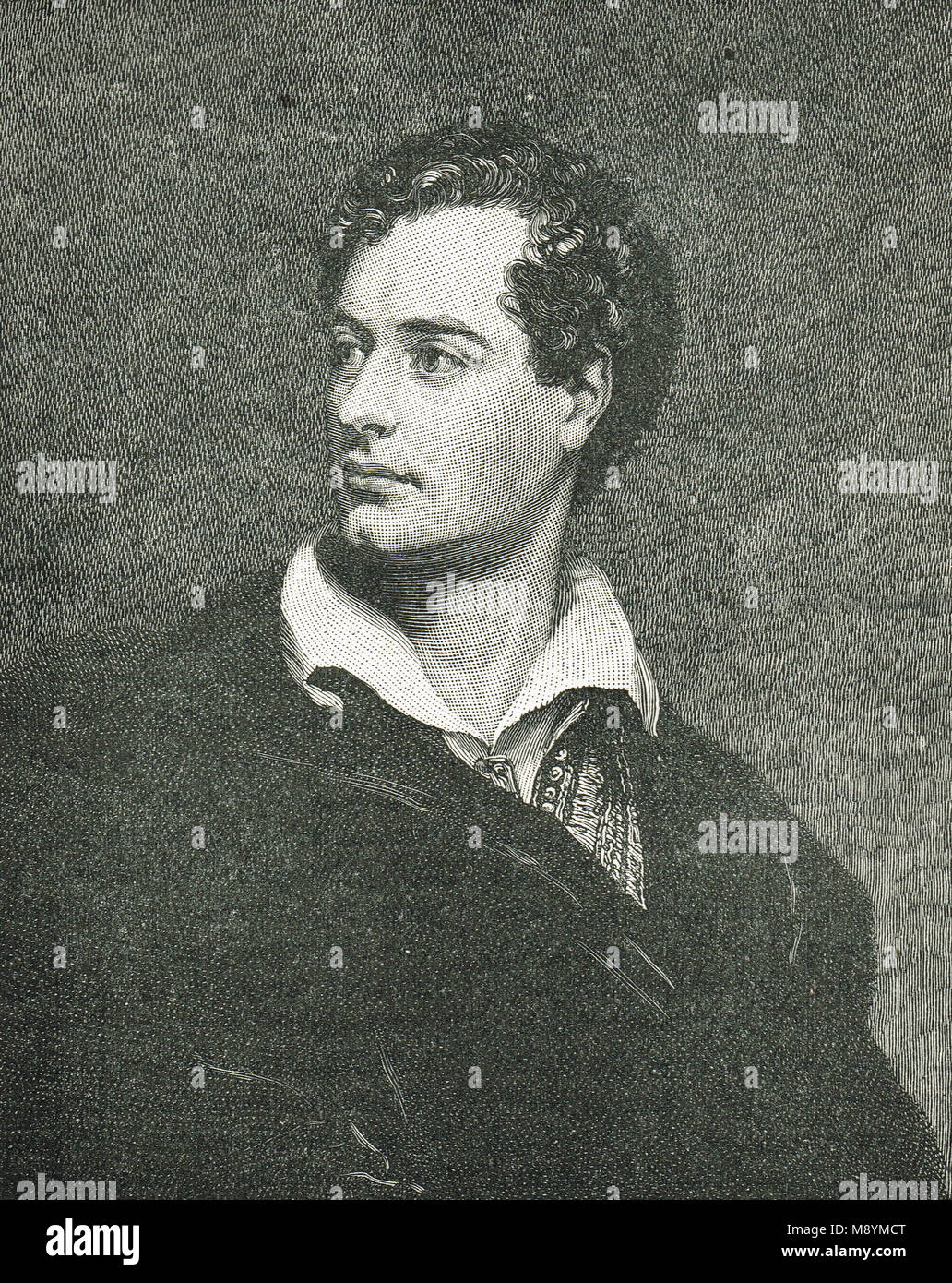Lord Byron, English Romantic poet, 1788-1824 Stock Photo